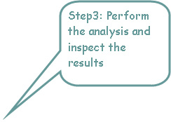 Fumetto 2: Step3: Perform the analysis and inspect the results 