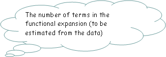 Fumetto 4: The number of terms in the functional expansion (to be estimated from the data)