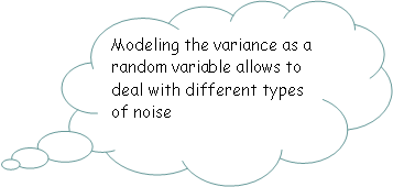 Fumetto 4: Modeling the variance as a random variable allows to deal with different types of noise
