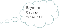 Fumetto 4: Bayesian Decision in terms of BF
